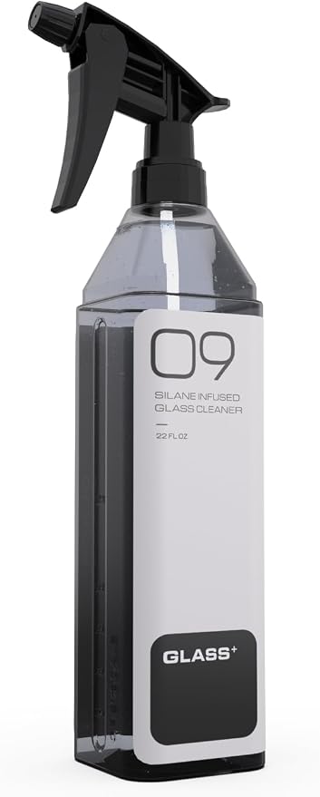 GREYSCALE No. 09 GLASS+ Ceramic Glass Cleaner (22 oz) – Silane-Infused, Streak-Free Hydrophobic Cleaner for Automotive W