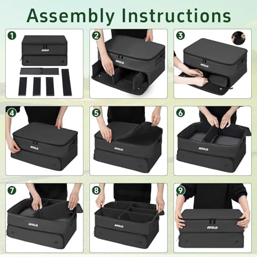 Golf Trunk Organizer, 2 Layer Golf Storage Case