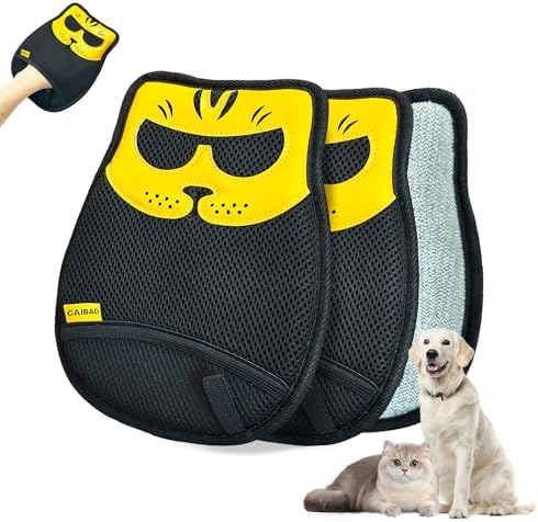 Pet Hair Removal Glove - Washable Reusable, 2pcs