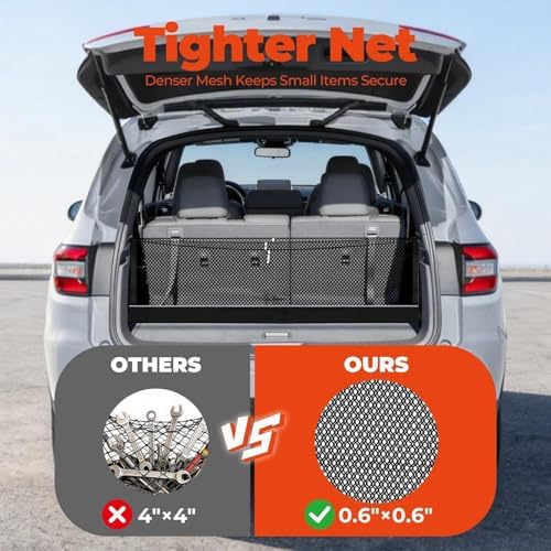 3-Layer Cargo Net for Toyota RAV4 2026-2027, Zoned Storage Trunk Net
