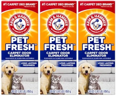 Pet Fresh Carpet Odor Eliminator Plus Oxi Clean Dirt Fighters (Pack of 3), 48.9 Ounce