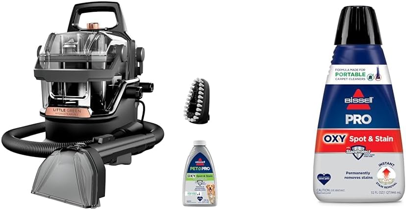 Bundle of BISSELL Little Green HydroSteam Multi-Purpose Portable Carpet and Upholstery Cleaner, Car & Auto Detailer, 361