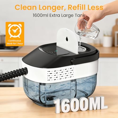 Steam Cleaner, 1600ML Handheld Steamer for Home Car Cleaning