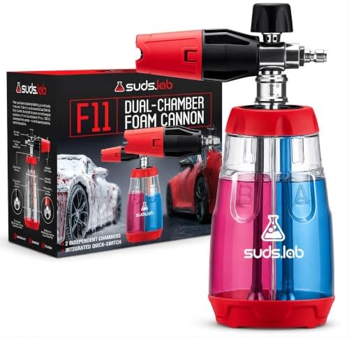 F11 Dual Chamber Foam Cannon for Pressure Washer, 36 oz Snow Foam
