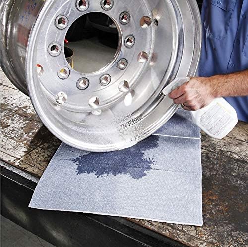 Super Absorbent Mat Pads in Dispenser Box | 50 Oil Spill Mats | 15" x 19" Perforated Pads | Each Pad Absorbs 43 oz | Total Absorbency is 17 Gallons | Heavyweight | PMB30127