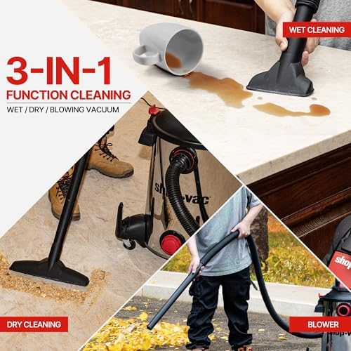5761311 12-Gallon Wet/Dry Shop Vacuum, 6 Peak HP