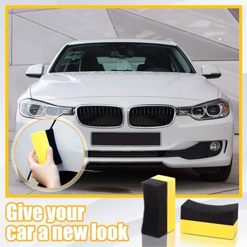 Tallew 18 Pcs Tire Shine Dressing Applicator Tire Dressing Applicator Pads Color Polishing Sponge Wax Buffing Pads for Car Glass Painted Steel Porcelain