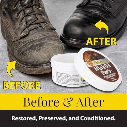 Mink Oil for Leather Boots (6 Pack, 6 oz Each) - Leather Cleaner & Conditioner - Waterproof, Preserve, Soften All Smooth Leathercraft & Vinyl - Prevents Salt Stains On Couch, Shoe, Purse