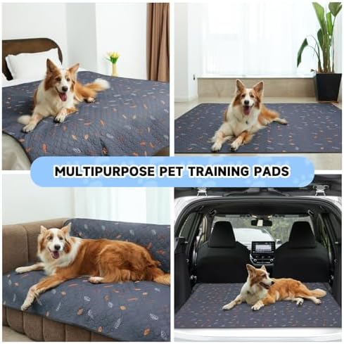 2-Pack Extra Large Reusable Dog Mat for Floor, Waterproof Dog Playpen, Super Absorbent Washable Pee Pads for Dogs, Pet Whelping Mat, Potty Training - 36" x 72"