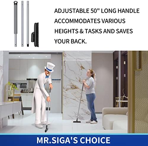 Heavy Duty Grout Scrub Brush with Long Handle