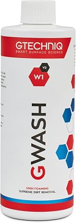 Gtechniq Car Shampoo. Auto W1 GWash Shampoo for Cars. Dirt and Stain Remover Car Cleaning Kit with Pink Grapefruit Fragr