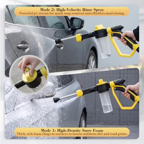 Car Wash Foam Gun for Garden Hose, Car Foam Cannon with 3 Spray Modes