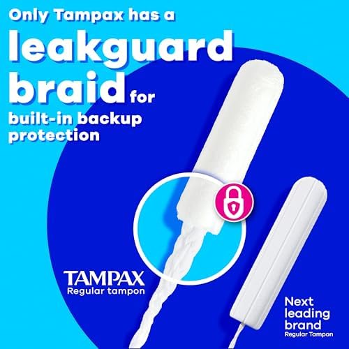 Pearl Tampons for Women, with LeakGuard Braid, Super Absorbency, Unscented, 100 Count (2 Packs of 50)