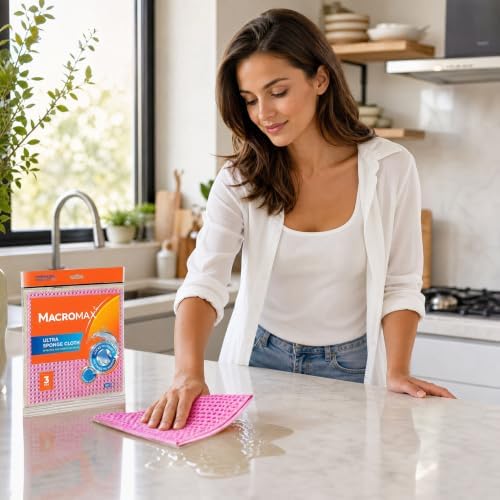7"x7.9" Sponge Cloths 6 Pack, Absorbent Kitchen