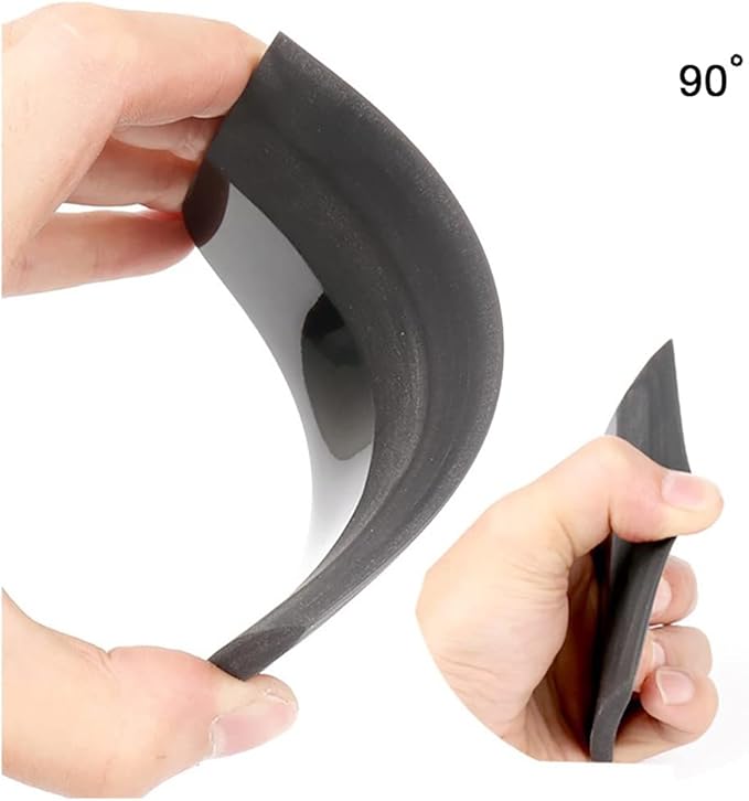 PPF Squeegee Soft Silicone Rubber Scraper Anti-Scratch TPU Coating Scraper for Car Vinyl Paint Protection Film Installation, Vinyl Wrap and Window Tint Windshield Glass Cleaning Squeegee Tool (Black)