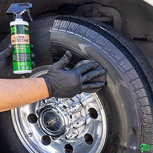 Ultra Protectant Tire Shine Spray – Water-Based High Gloss Tire Dressing | Long Lasting UV Protection for Rubber & Vinyl | No Sling | Made in USA |1 Gallon