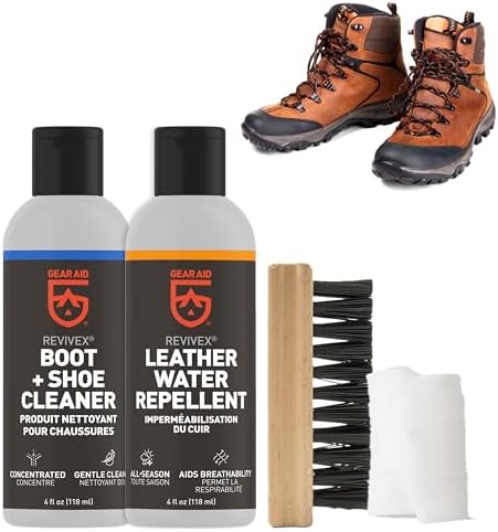 Revivex Leather Shoe and Boot Cleaner Conditioning Kit, Restore Your Sneakers, Work and Hiking Boots, Includes Soap