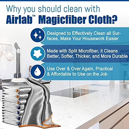 Glass Polishing Streak Free Miracle Cleaning Cloth, Silver-Orange Blue