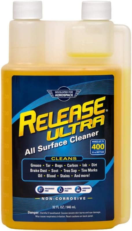 Release Ultra Concentrate All Surface Cleaner & Degreaser, Fragrance Free, No Rinse, Ultra Concentrated, 32 Fl Oz, makes