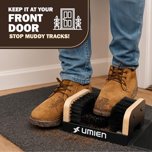 Boot Scraper Outdoor Shoe Brush 2-Pack with Flaps, Mud & Snow