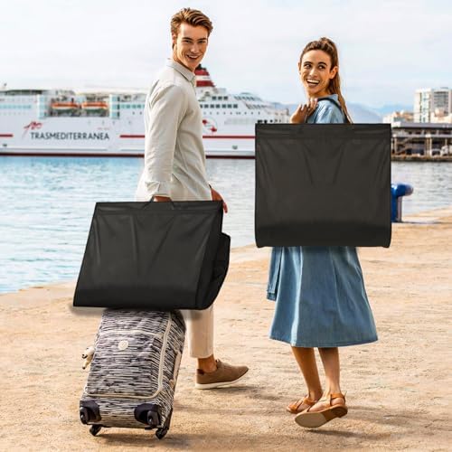 65" Long Garment Bags for Travel Dress Bags for Hanging Clothes 2 Packs Wedding Dress Cover Waterproof Clothes Protector for Closet Storage for Gowns, Tuxedos, Coats, Black