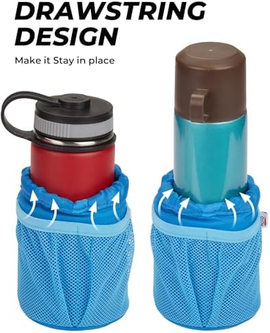 Motorcycle Cup Holder, Oxford Fabric Motorcycle Drink Holder with 0.6"-1.5" Alligator Clamp, Universal Water Bottle Cup Accessories for Bike, ATV/UTV, Scooter, Boat, Walker, Blue
