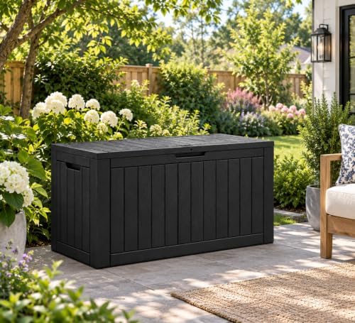 Outdoor Storage Box Waterproof, 150 Gallon Deck Box For Patio Storage
