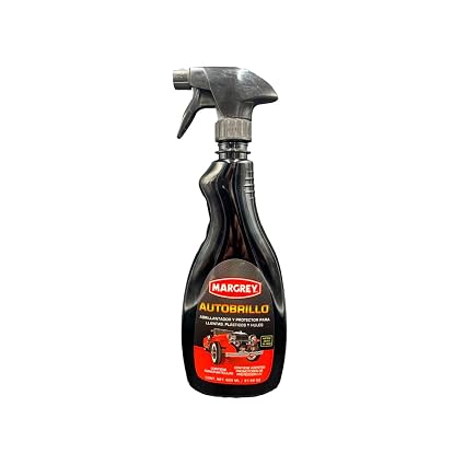Margrey Auto Shine - Rim Polisher & Protector - Plastic & Rubber - UV Protection - Advanced Formula - Spray Application