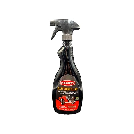 Margrey Auto Shine - Rim Polisher & Protector - Plastic & Rubber - UV Protection - Advanced Formula - Spray Application