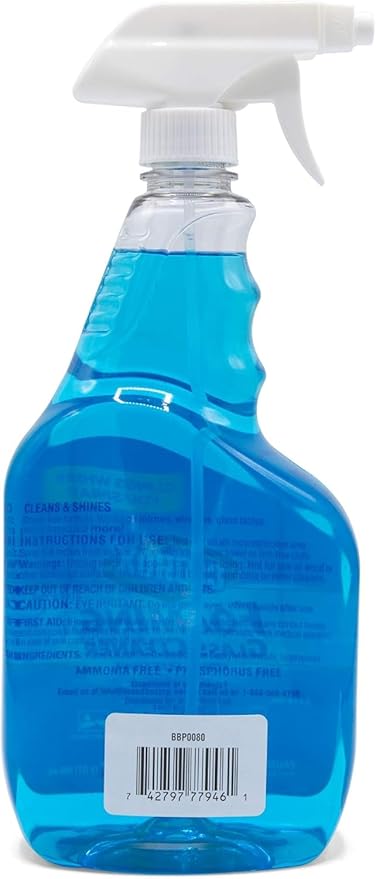 Clorox Foaming Glass Cleaner Trigger Spray, Streak Free No Drip Formula for Windows, Mirrors, and Glass Surfaces, All Purpose Household Cleaning Spray in Fresh Scent, 32 Ounce - 2 Pack