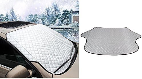 Exterior Windshield Sun Shade for Cars – Reflective UV & Heat Blocker with Door Flaps and Storage Bag – 57.9" x 39.4" Un