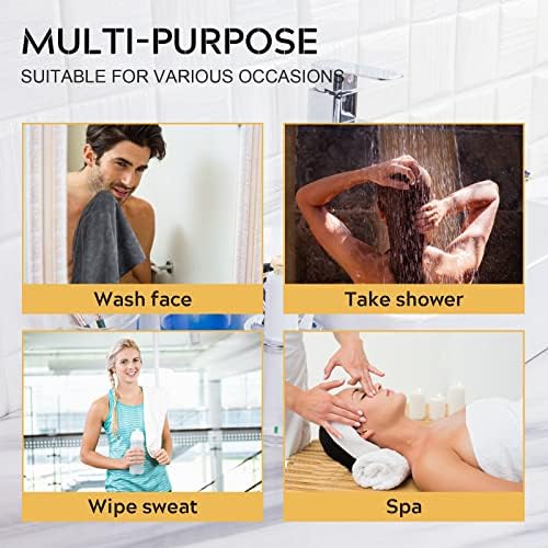 Microfiber Hand Towels for Bathroom, 16 x 31 Inch, Grey, 3Pack