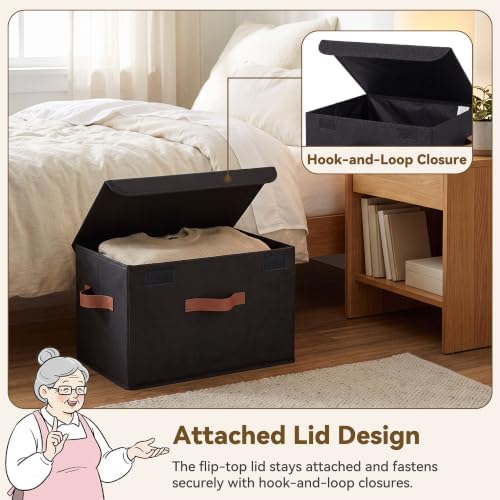Memory Keepsake Storage Box, Fabric Storage Bins with Lids