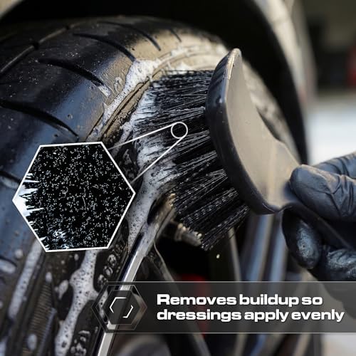 Stiff Bristle Tire Brush - Heavy-Duty Deep Clean for Tires & Mats