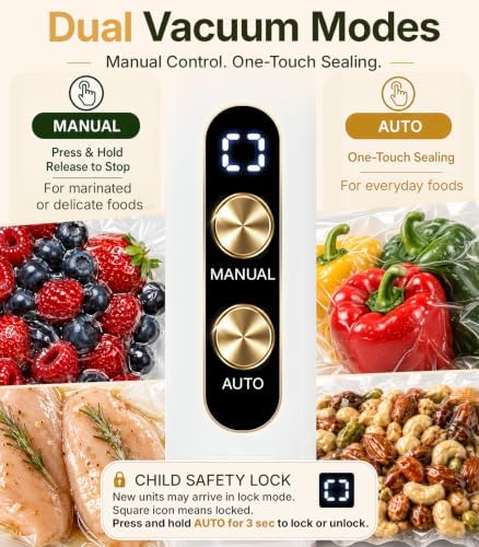 Handheld Vacuum Sealer for Food, Compact Cordless Sealer, 30 Reusable Bags
