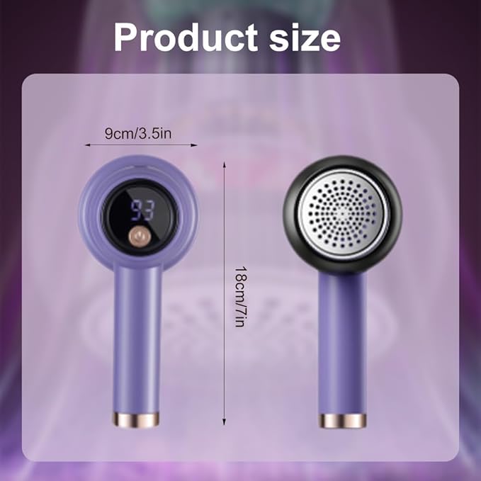 Rechargeable Fabric Shaver Fuzz Remover, 2026 Ungraded Electric Lint Remover Shaver, 3 Modes Lint Remover for Clothes, Digital LED Display to Remove Pilling for Clothes Furniture Couch (White)
