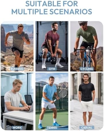 Workout Shirts for Men Short Sleeve Quick Dry Gym T Shirt