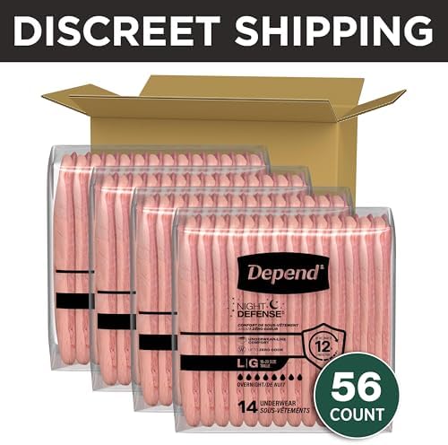 Night Defense Adult Diapers for Women, Large, 56 Count