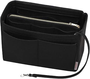 ZTUJO Purse Organizer Insert, Felt Bag Organizer with Metal Zipper, Handbag & Tote Shaper, For Speedy Neverfull Tote, 7 