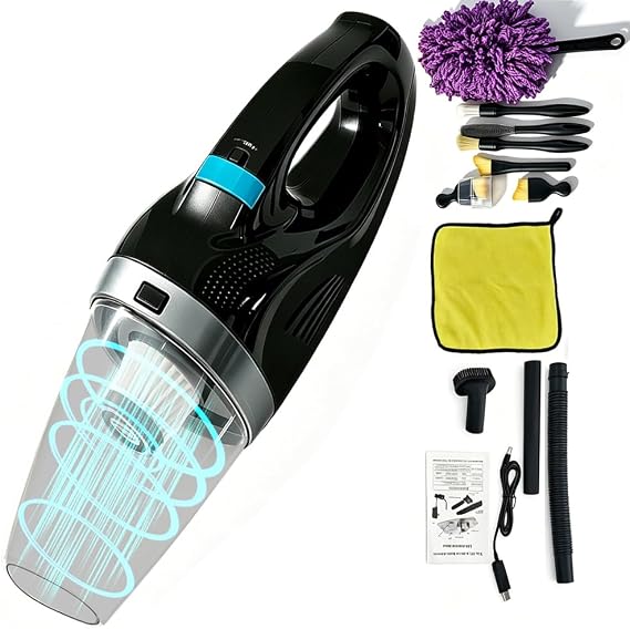 Handheld Vacuum Cordless, 4000mAh Battery Long Runtime, Portable Rechargeable Car Vacuum Cleaner for Home Office Pet Hai