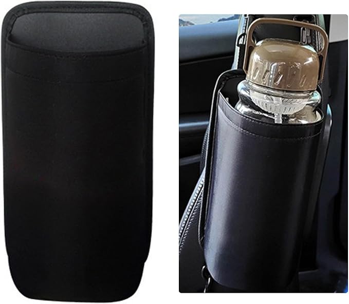 1 Pcs Black Cup Holder Large Cup Holder, Car Water Bottle Holder Bag, Hanging Anti-Drop Seat Car Seat Side-Hanging Stora