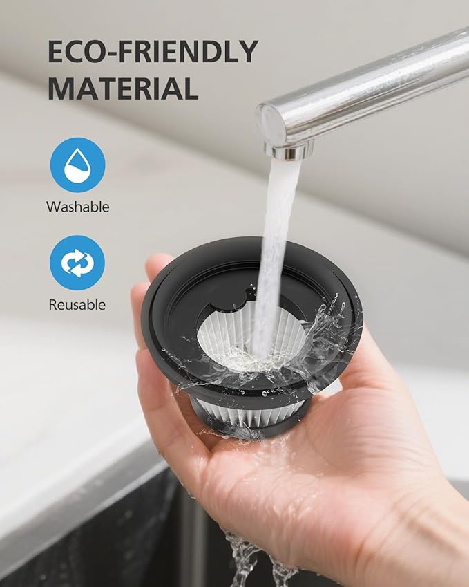 6 Pack Vacuum Filter Replacement Compatible with Compact Cordless Vacuum Cleaner as Seen on TV, Washable and Reusable Vac Replacement Parts