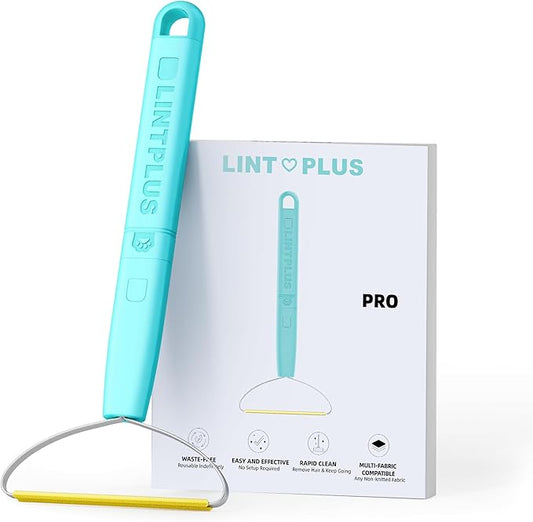 Pro Plus Adjustable-Length LINTPLUS Pet Hair Remover – Compact & Extended Handle Modes, Safe for Furniture, Cars, Carpets & Delicate Fabrics