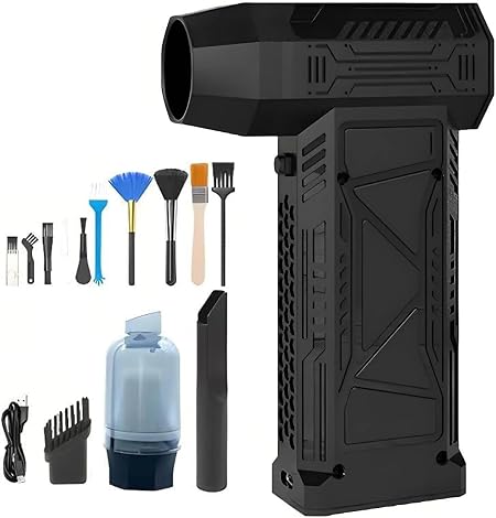 SUPERLIT Turbo Portable Air Blower Rechargeable Duster for Cleaning Detailing Accessories Electric Mini Fan Convert to H