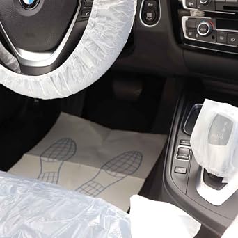 Colad Disposable Car Interior Steering Wheel Cover & Hygiene Kit – Automotive Protection for Cleanliness, Detailing, Rep