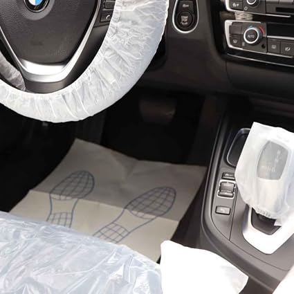 Colad Disposable Car Interior Steering Wheel Cover & Hygiene Kit – Automotive Protection for Cleanliness, Detailing, Rep
