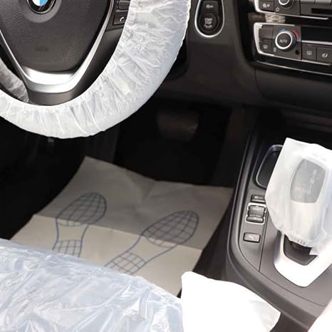 Colad Disposable Car Interior Steering Wheel Cover & Hygiene Kit – Automotive Protection for Cleanliness, Detailing, Rep