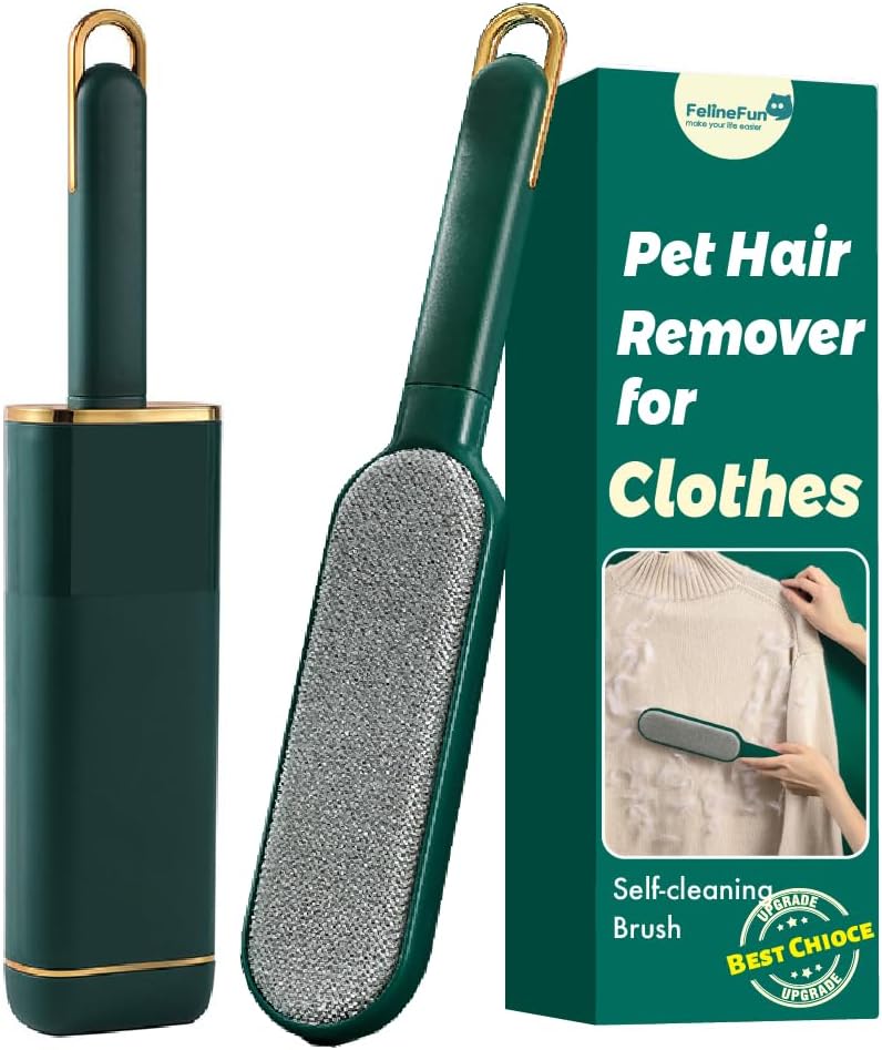 Pet Hair Remover for Clothes, Reusable Self-Cleaning Lint Brush