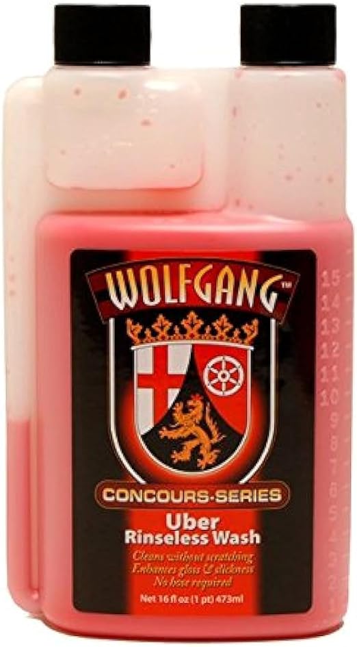 WOLFGANG CONCOURS SERIES Uber Rinseless Wash | 4-in-1 Concentrated Formula for Effortless Cleaning | Water-Soluble, Rins