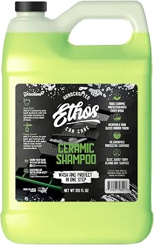 Ceramic Car Shampoo - Slick Car Wash Soap for Ceramic Coatings - pH-Balanced Car Wash Shampoo - Adds Hydrophobic Protect